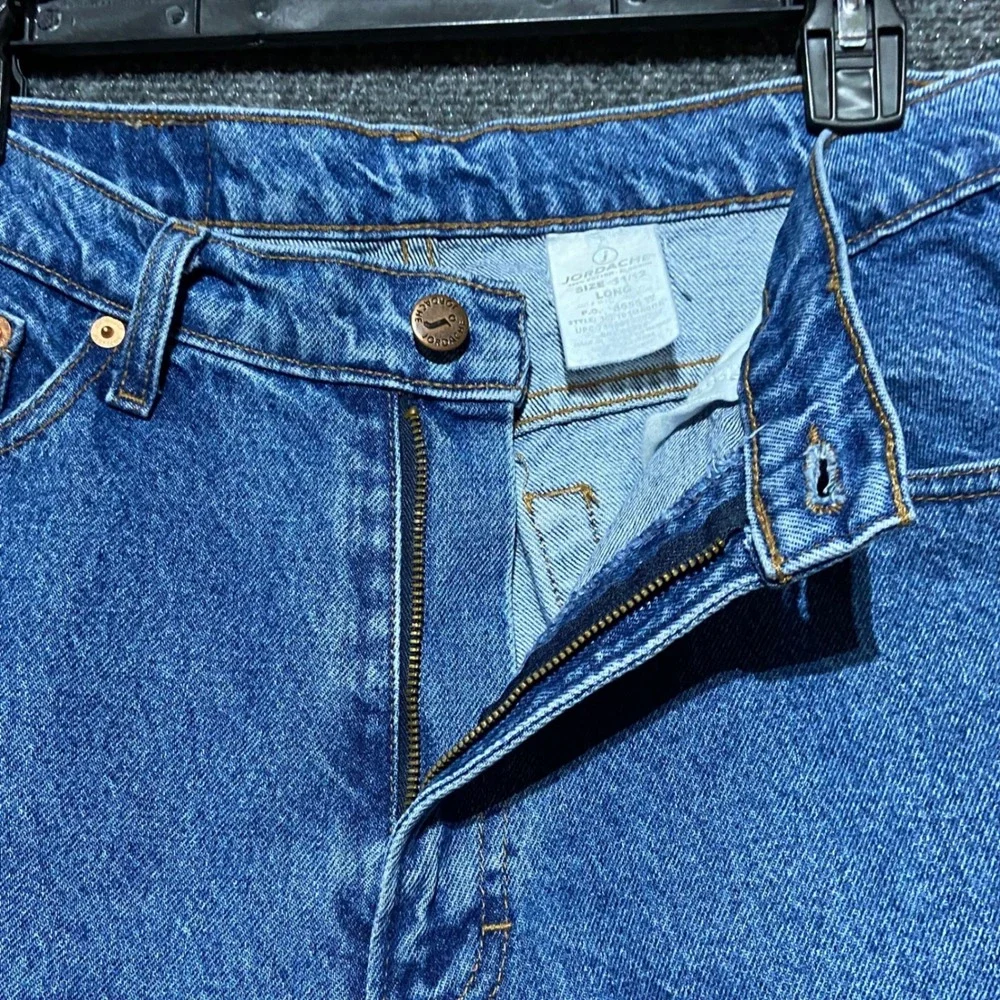 Vintage Jordache 90s High Waisted Straight Leg Blue Mom Jeans Size 11/12 Long